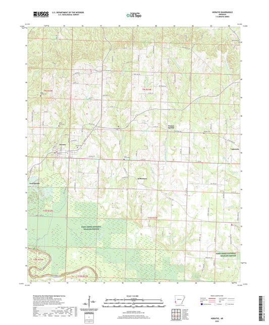 Horatio Arkansas US Topo Map Image