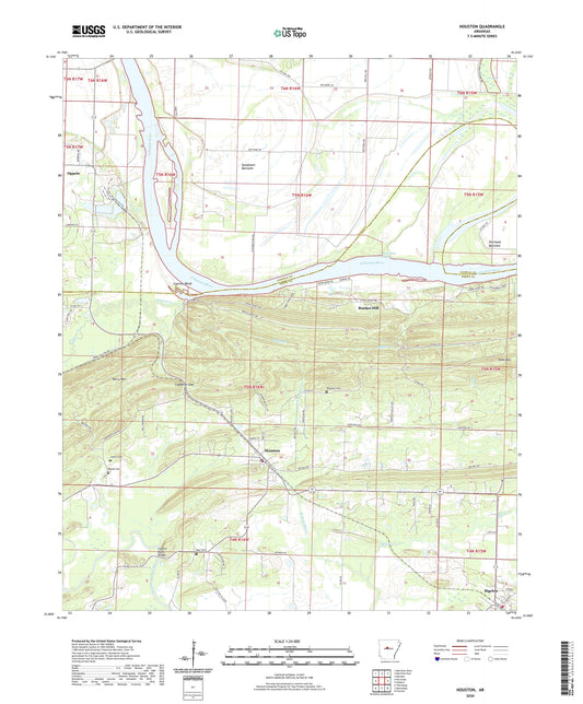 Houston Arkansas US Topo Map Image