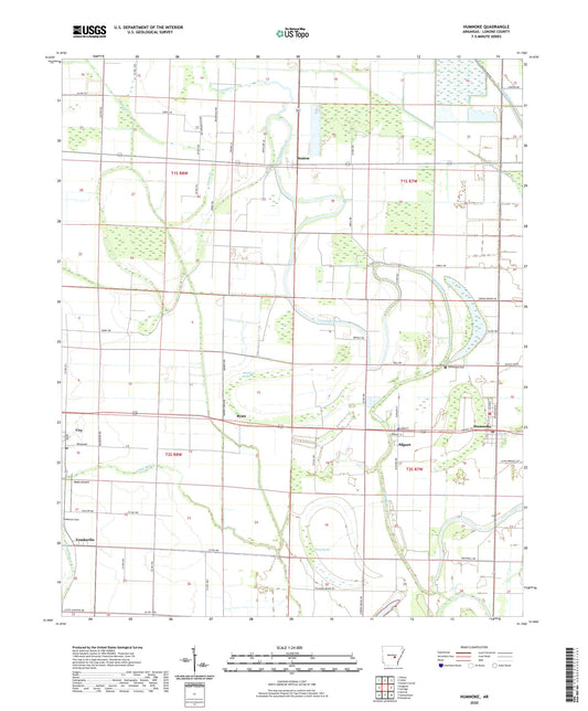 Humnoke Arkansas US Topo Map Image