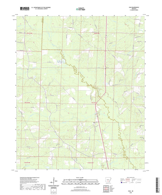 Ivan Arkansas US Topo Map Image