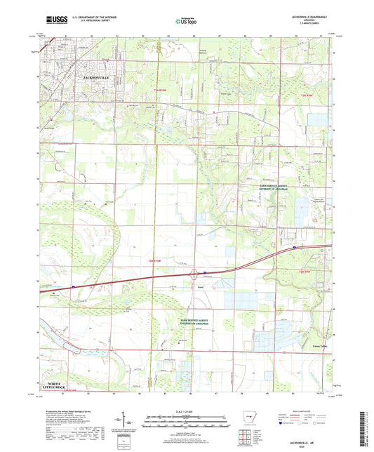 Jacksonville Arkansas US Topo Map Image