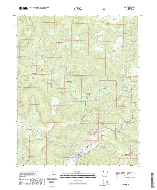 Jasper Arkansas US Topo Map Image