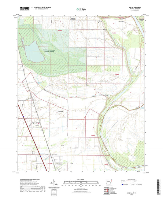 Jericho Arkansas US Topo Map Image