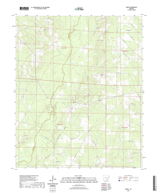 Jersey Arkansas US Topo Map Image
