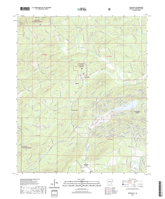 Jessieville Arkansas US Topo Map Image