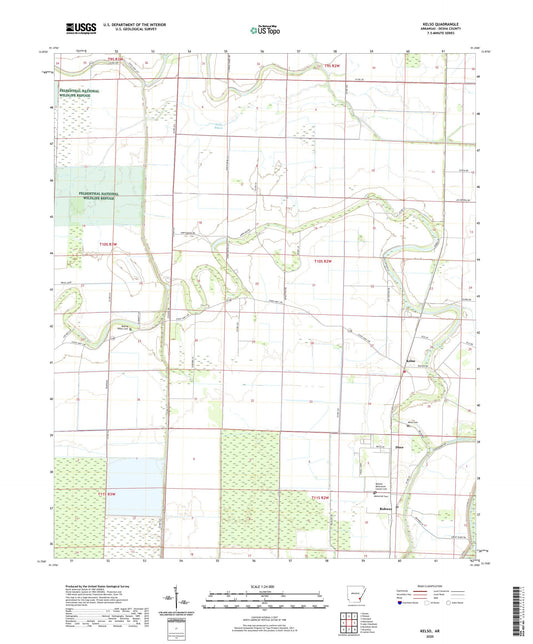 Kelso Arkansas US Topo Map Image
