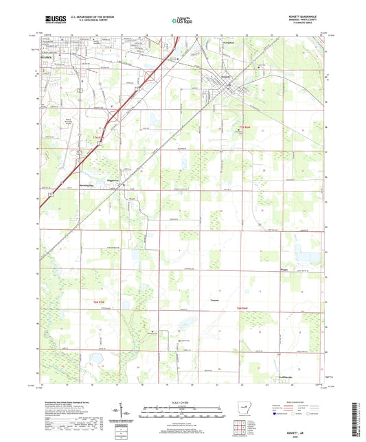Kensett Arkansas US Topo Map Image