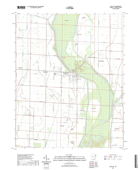 Lake City Arkansas US Topo Map Image