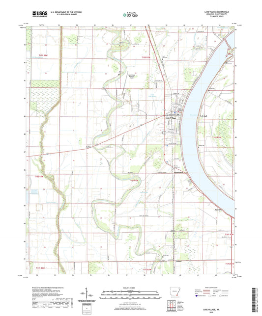 Lake Village Arkansas US Topo Map Image