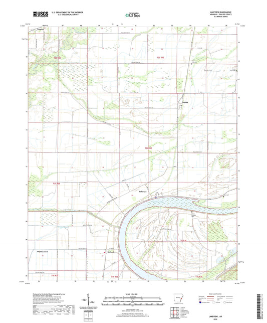 Lakeview Arkansas US Topo Map Image