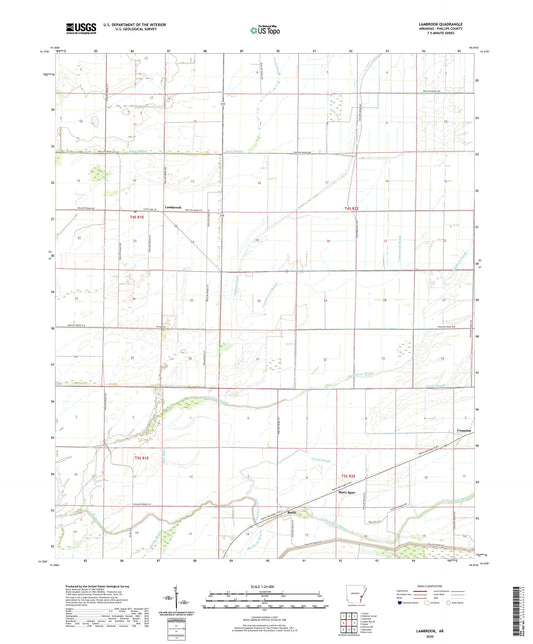 Lambrook Arkansas US Topo Map Image
