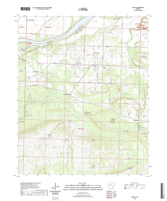 Lavaca Arkansas US Topo Map Image