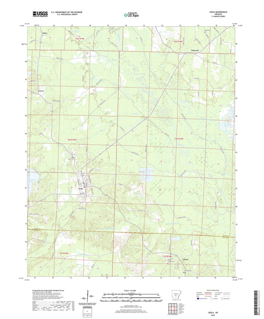 Leola Arkansas US Topo Map Image