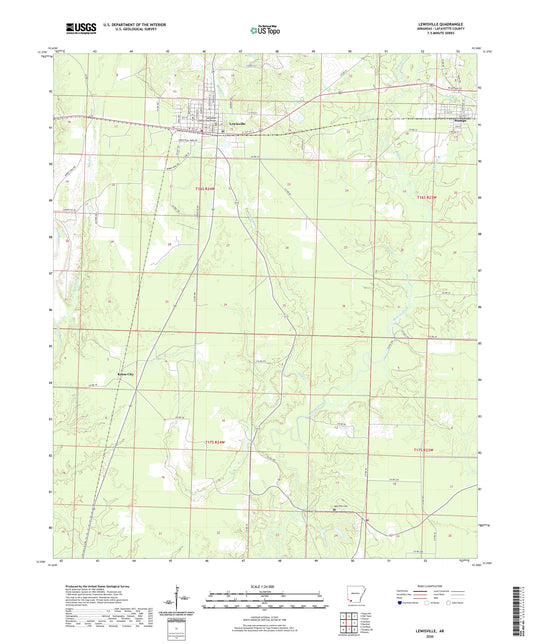 Lewisville Arkansas US Topo Map Image