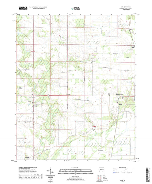 Lexa Arkansas US Topo Map Image