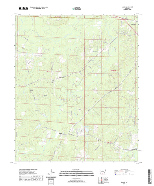 Lisbon Arkansas US Topo Map Image