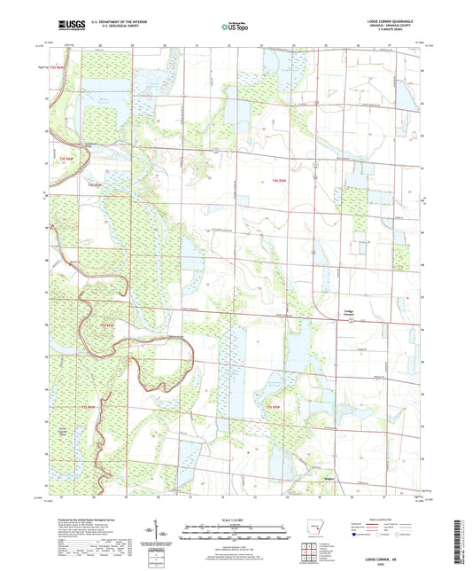Lodge Corner Arkansas US Topo Map Image