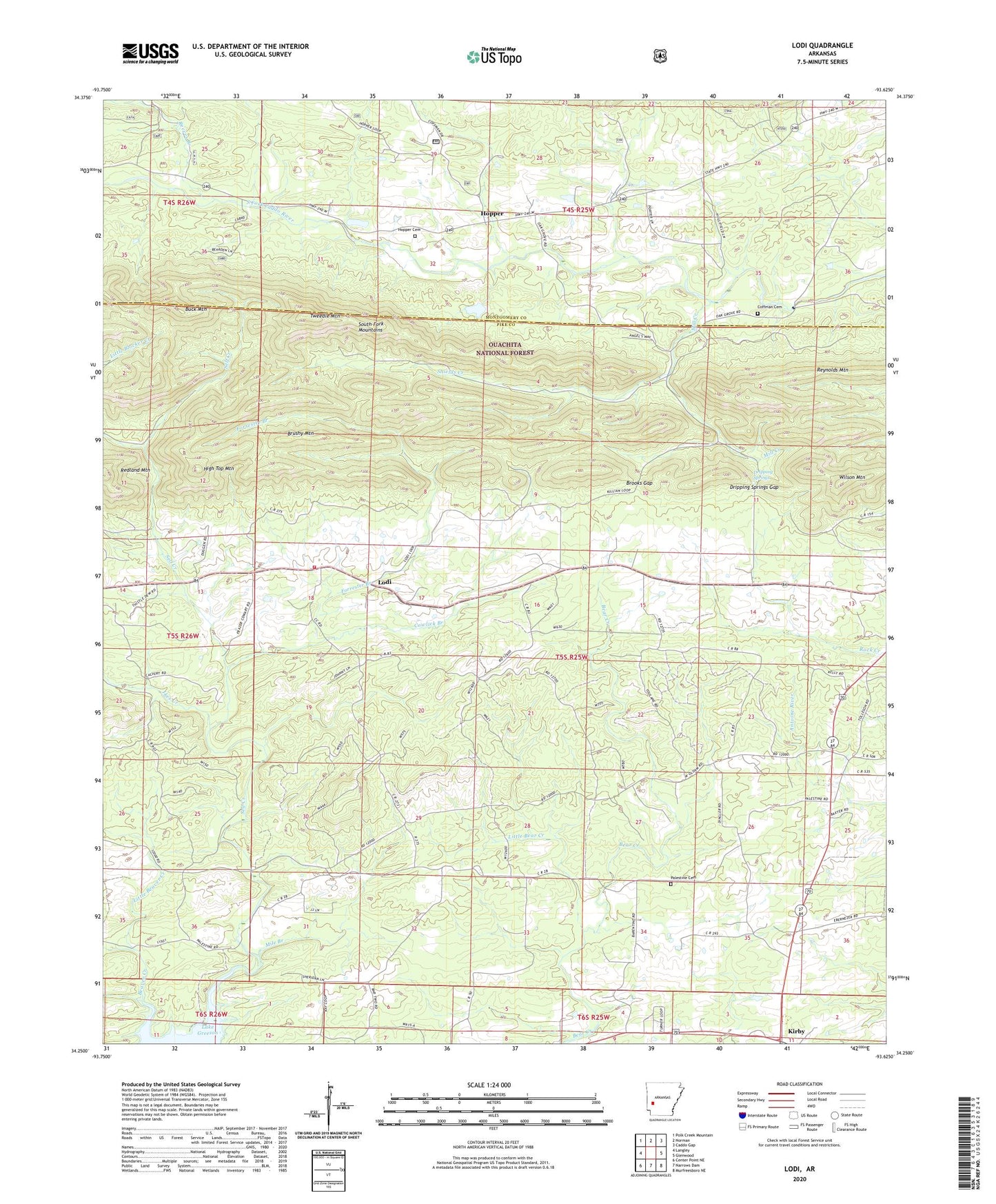 Lodi Arkansas US Topo Map Image