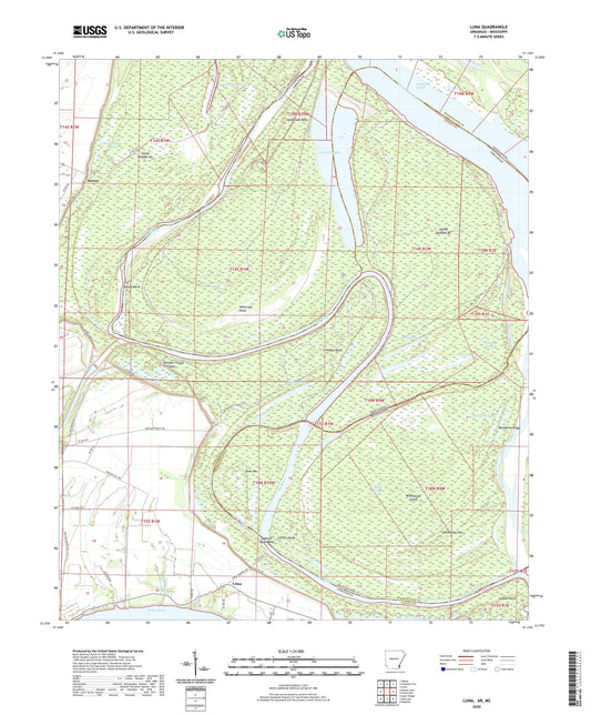 Luna Arkansas US Topo Map Image