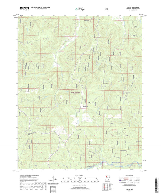 Lurton Arkansas US Topo Map Image