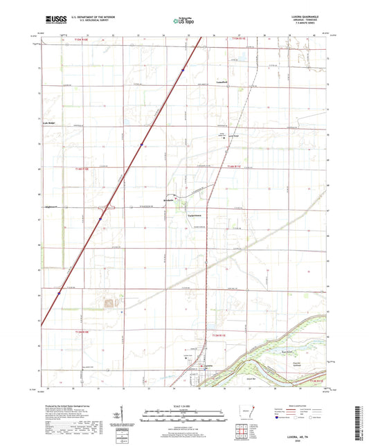 Luxora Arkansas US Topo Map Image