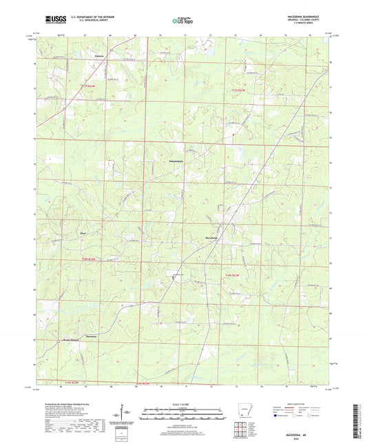 Macedonia Arkansas US Topo Map Image
