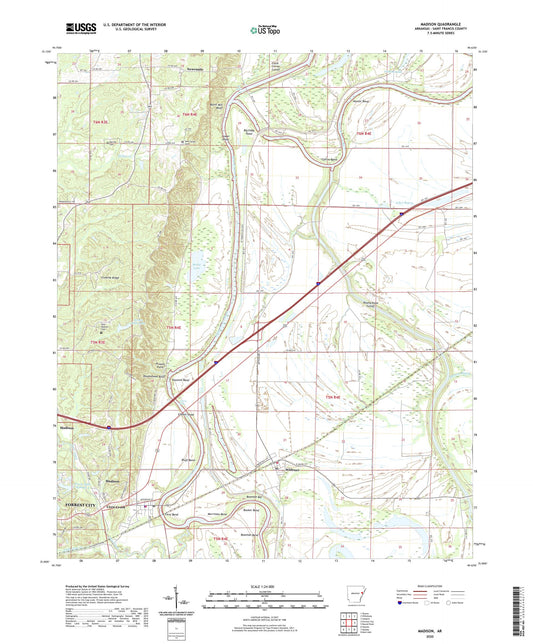 Madison Arkansas US Topo Map Image