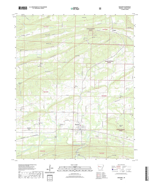Magazine Arkansas US Topo Map Image