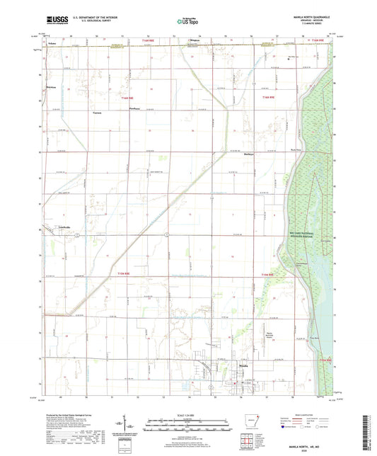 Manila North Arkansas US Topo Map Image