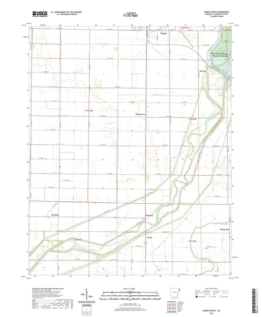Manila South Arkansas US Topo Map Image