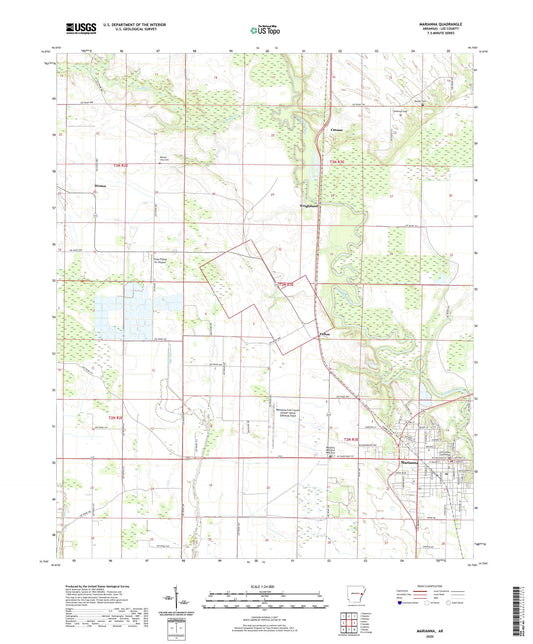 Marianna Arkansas US Topo Map Image