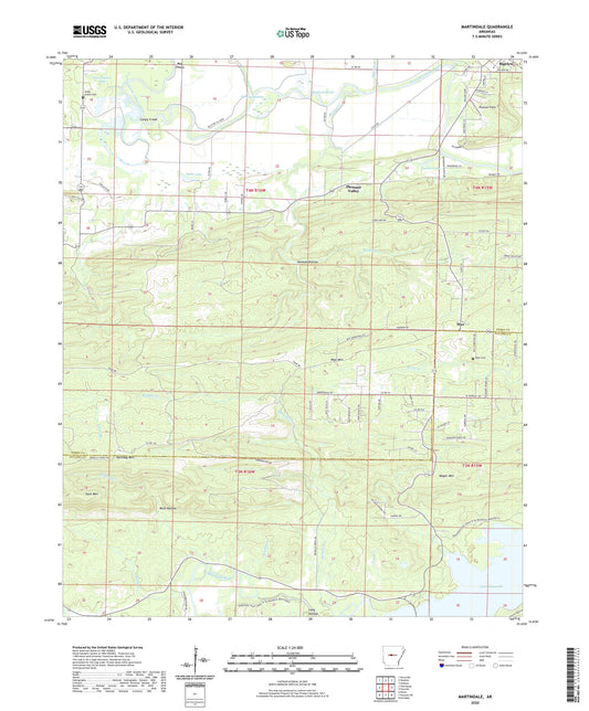 Martindale Arkansas US Topo Map Image