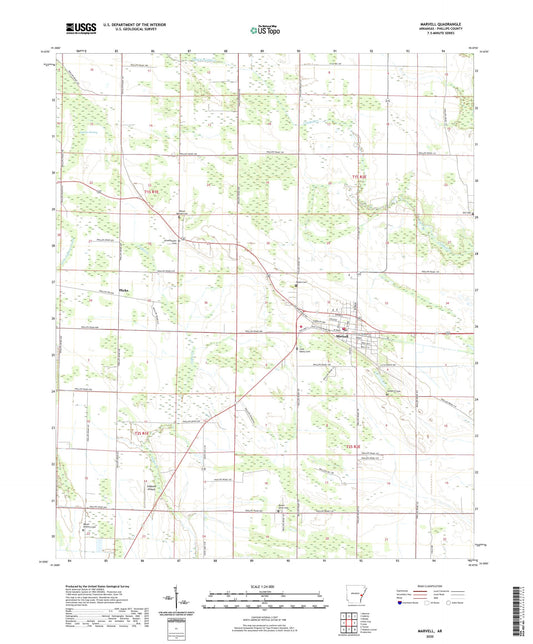 Marvell Arkansas US Topo Map Image