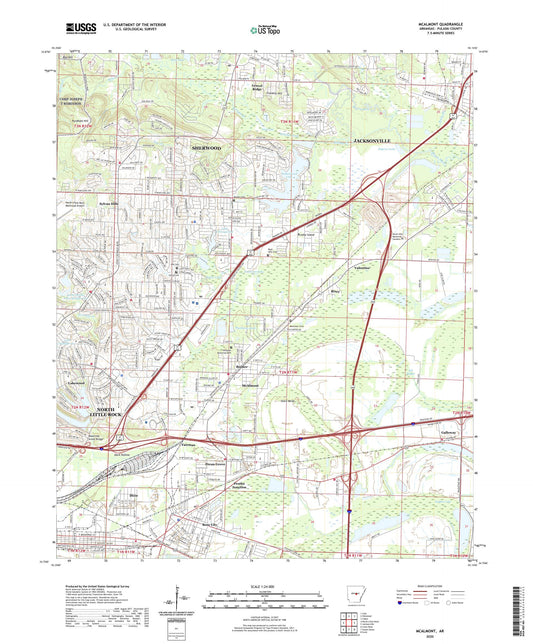 McAlmont Arkansas US Topo Map Image