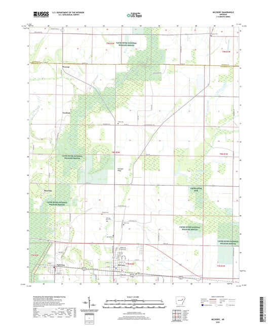 McCrory Arkansas US Topo Map Image