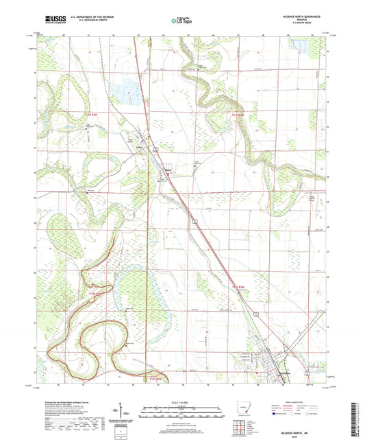 McGehee North Arkansas US Topo Map Image