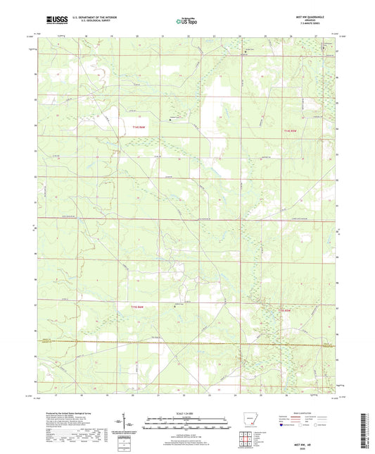 Mist NW Arkansas US Topo Map Image