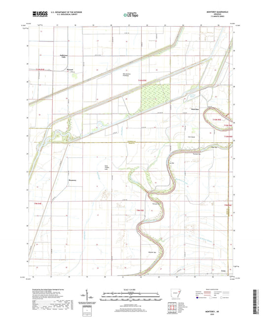 Monterey Arkansas US Topo Map Image