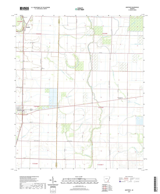 Montrose Arkansas US Topo Map Image
