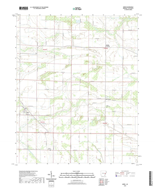 Moro Arkansas US Topo Map Image