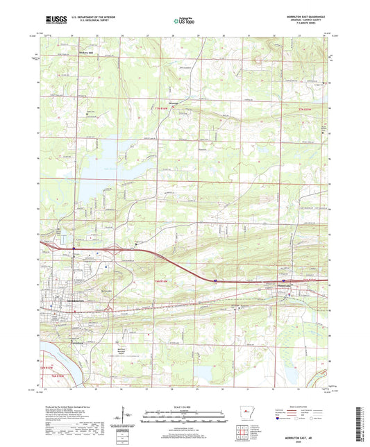 Morrilton East Arkansas US Topo Map Image