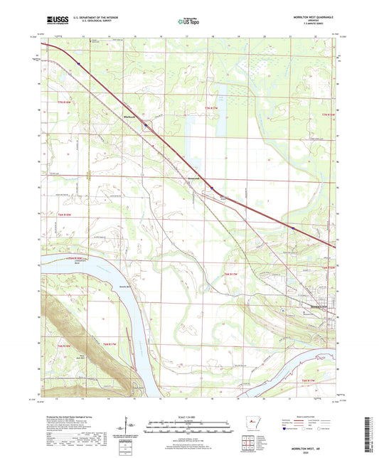Morrilton West Arkansas US Topo Map Image