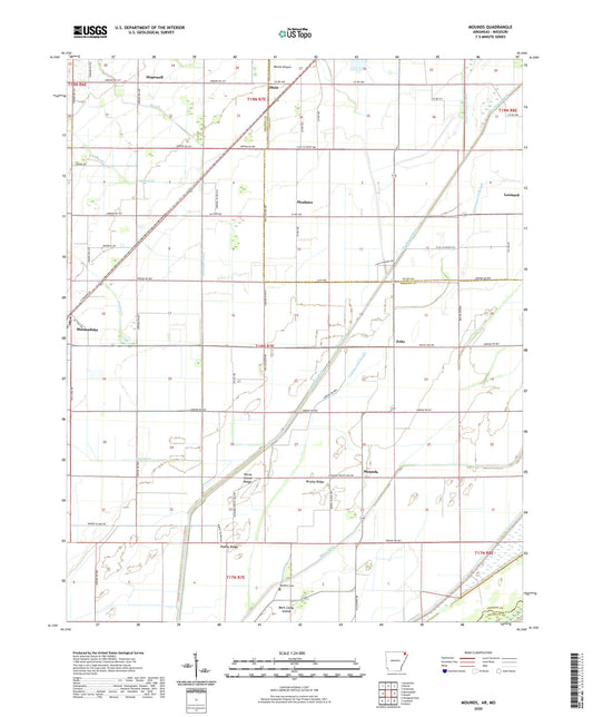 Mounds Arkansas US Topo Map Image