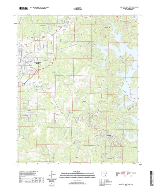Mountain Home East Arkansas US Topo Map Image