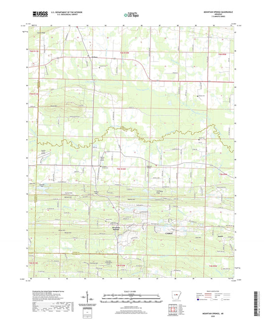 Mountain Springs Arkansas US Topo Map Image