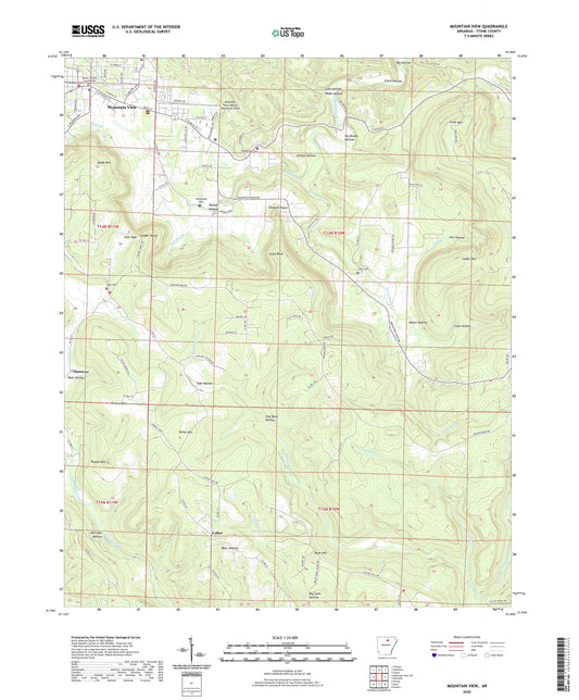 Mountain View Arkansas US Topo Map Image