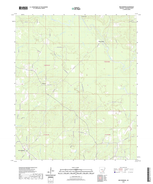 New Edinburg Arkansas US Topo Map Image