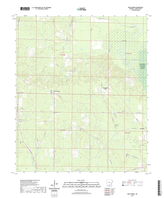 New London Arkansas US Topo Map Image