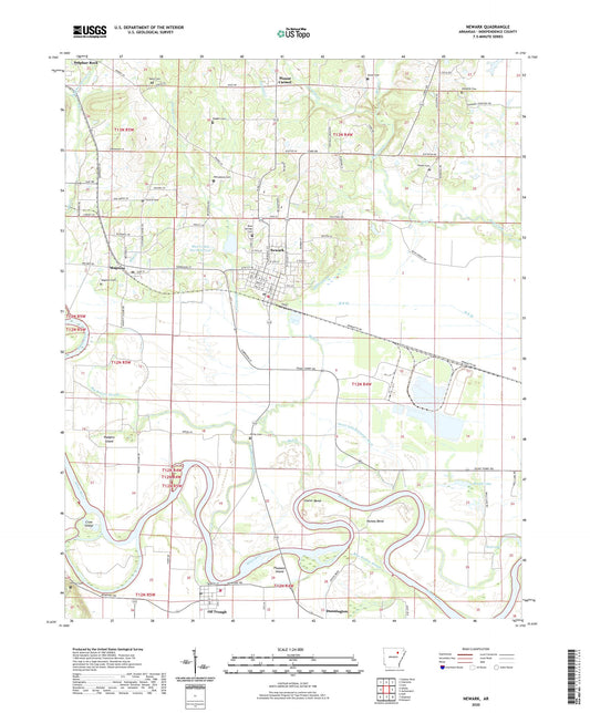 Newark Arkansas US Topo Map Image
