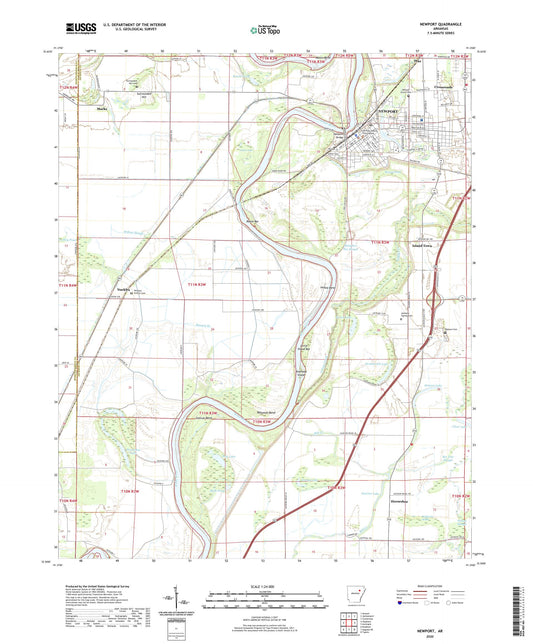 Newport Arkansas US Topo Map Image